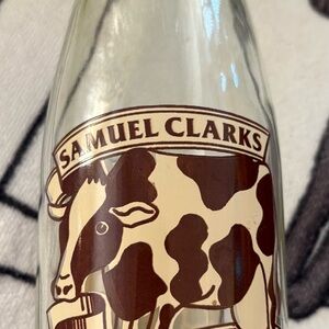 Vintage Pint Milk Bottle Clarks United Dairy Pint of Happiness, Made in England